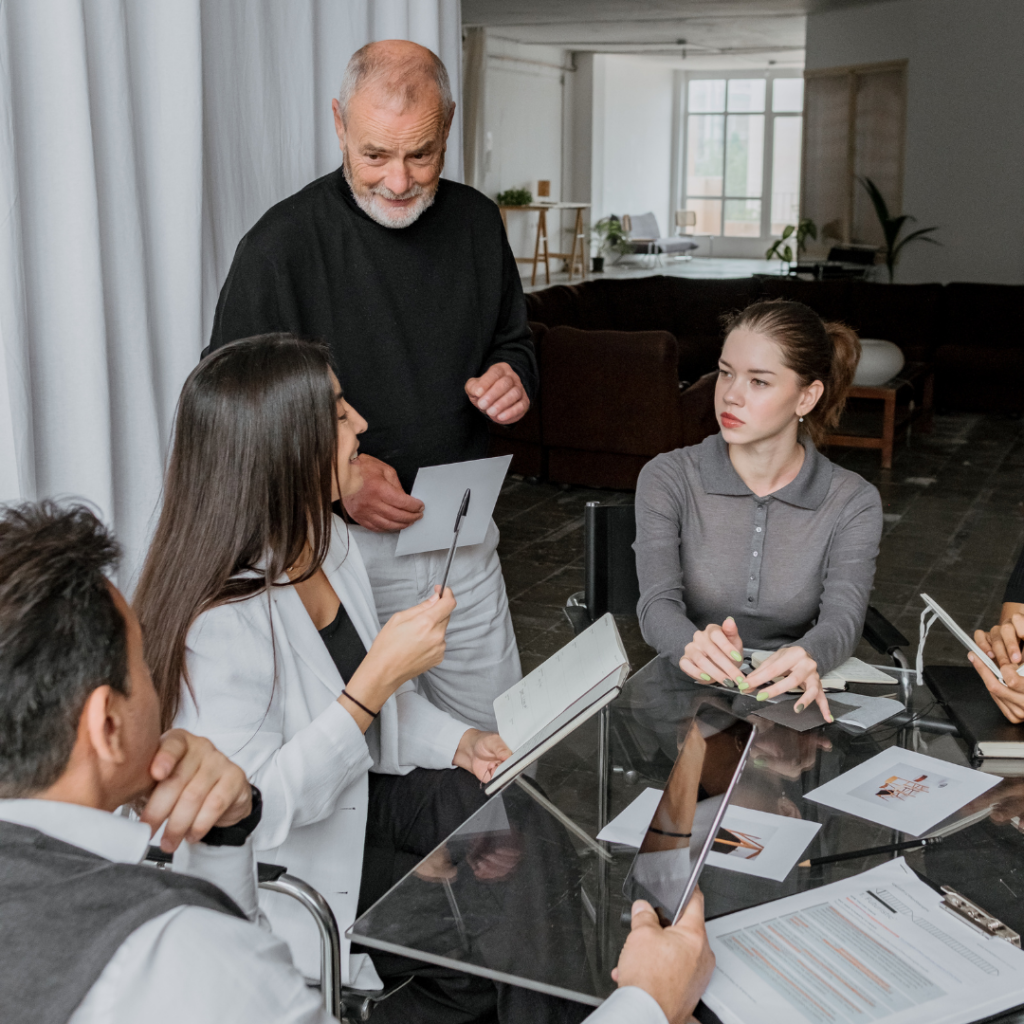 A meeting of diverse board members, an example of cognitive diversity